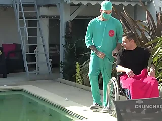 sexy Hanydcapped twink used bareback by kevin DAVID for CRUNCHBOY &excl;&excl; i was his dream to make a porn clip &excl;